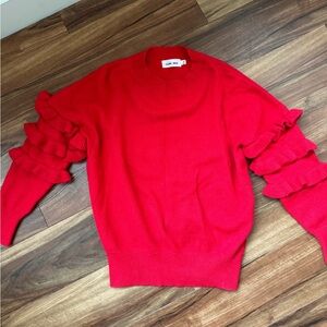 Line & Dot Red Cashmere Sweater